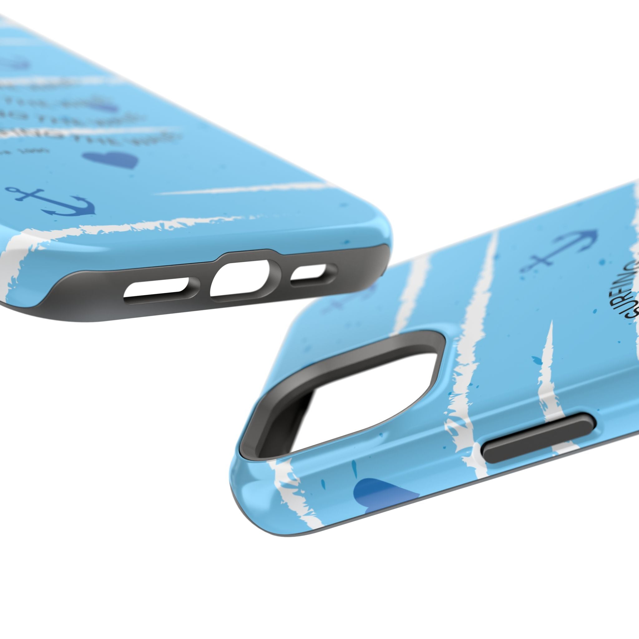 Surfing The Wave Blue Anchor Magnetic Phone Case — Impact‑Resistant, Magnetic iPhone Cover