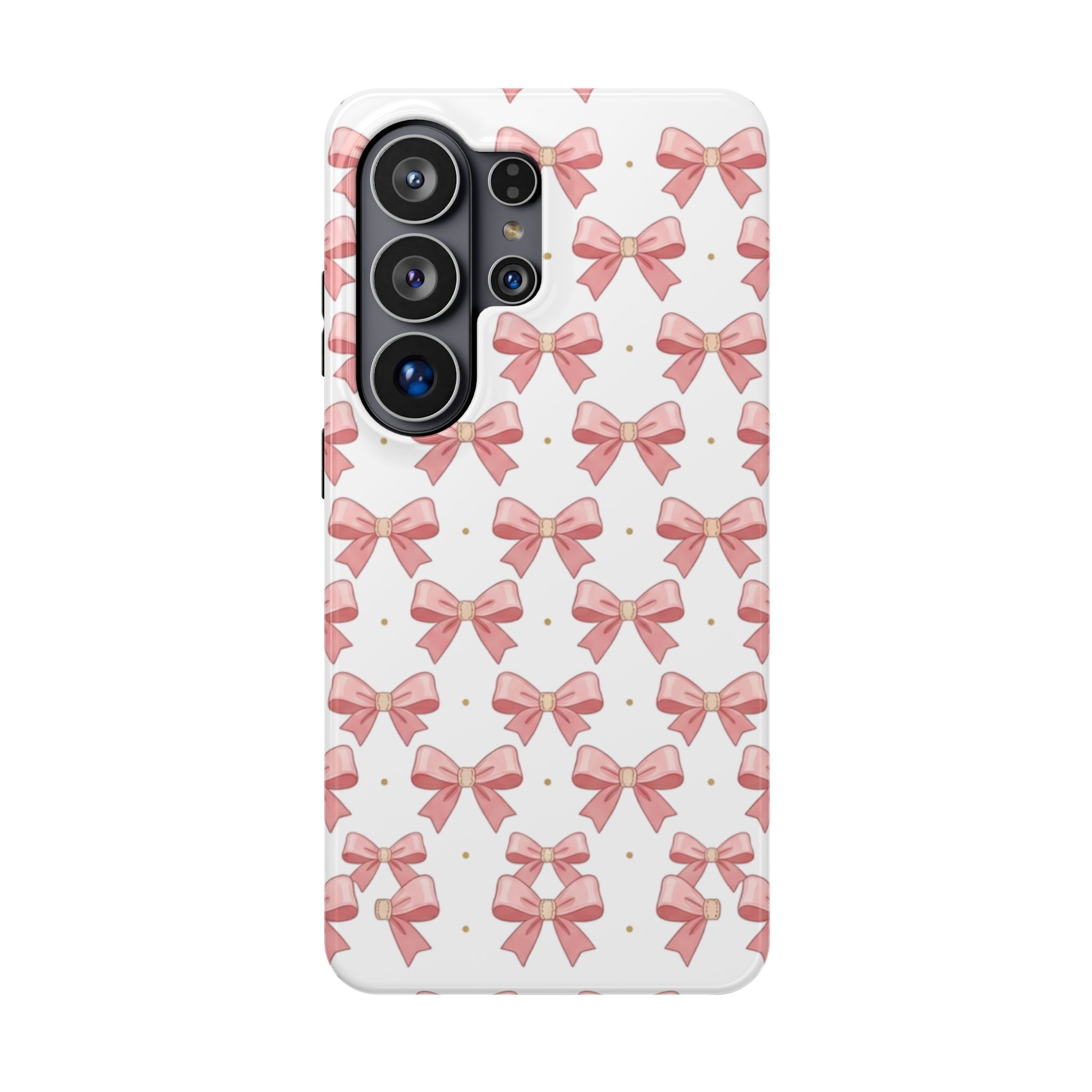 Pink Bow Pattern Magnetic Impact Phone Case — Protective iPhone Cover