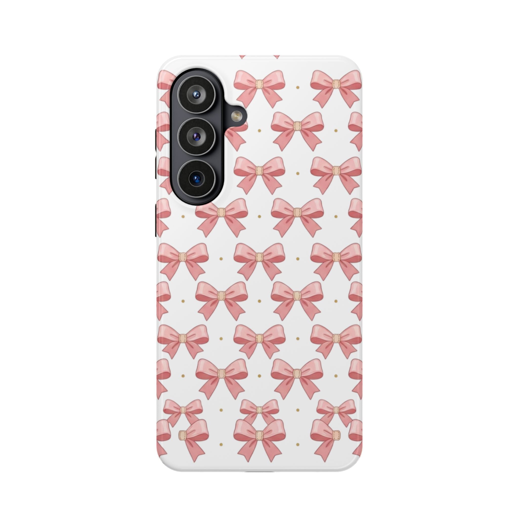 Pink Bow Pattern Magnetic Impact Phone Case — Protective iPhone Cover
