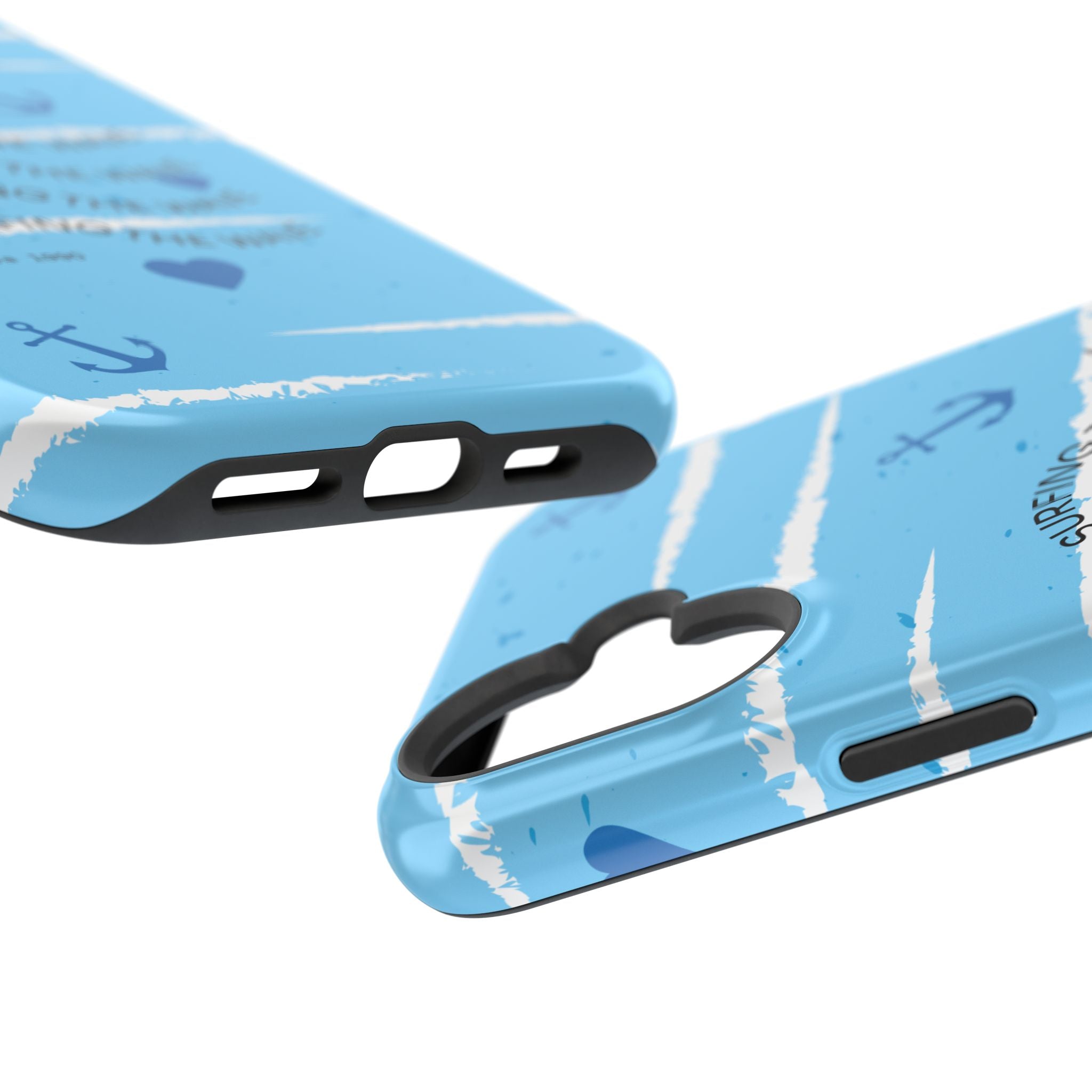 Surfing The Wave Blue Anchor Magnetic Phone Case — Impact‑Resistant, Magnetic iPhone Cover