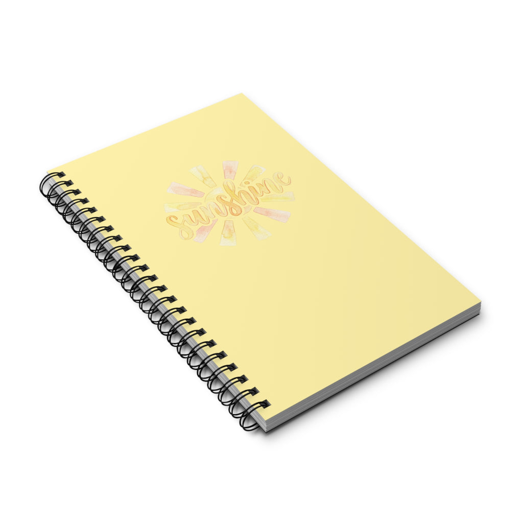 Sunshine Spiral Journal — Yellow Inspirational Notebook for Notes & Gratitude