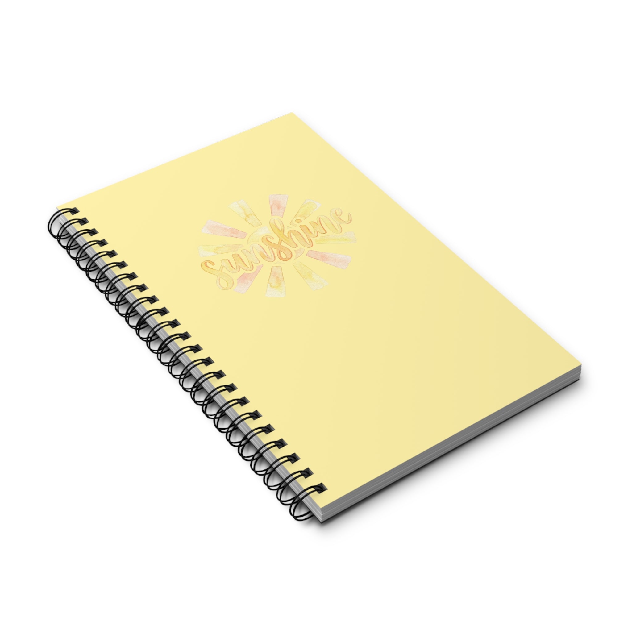 Sunshine Spiral Journal — Yellow Inspirational Notebook for Notes & Gratitude