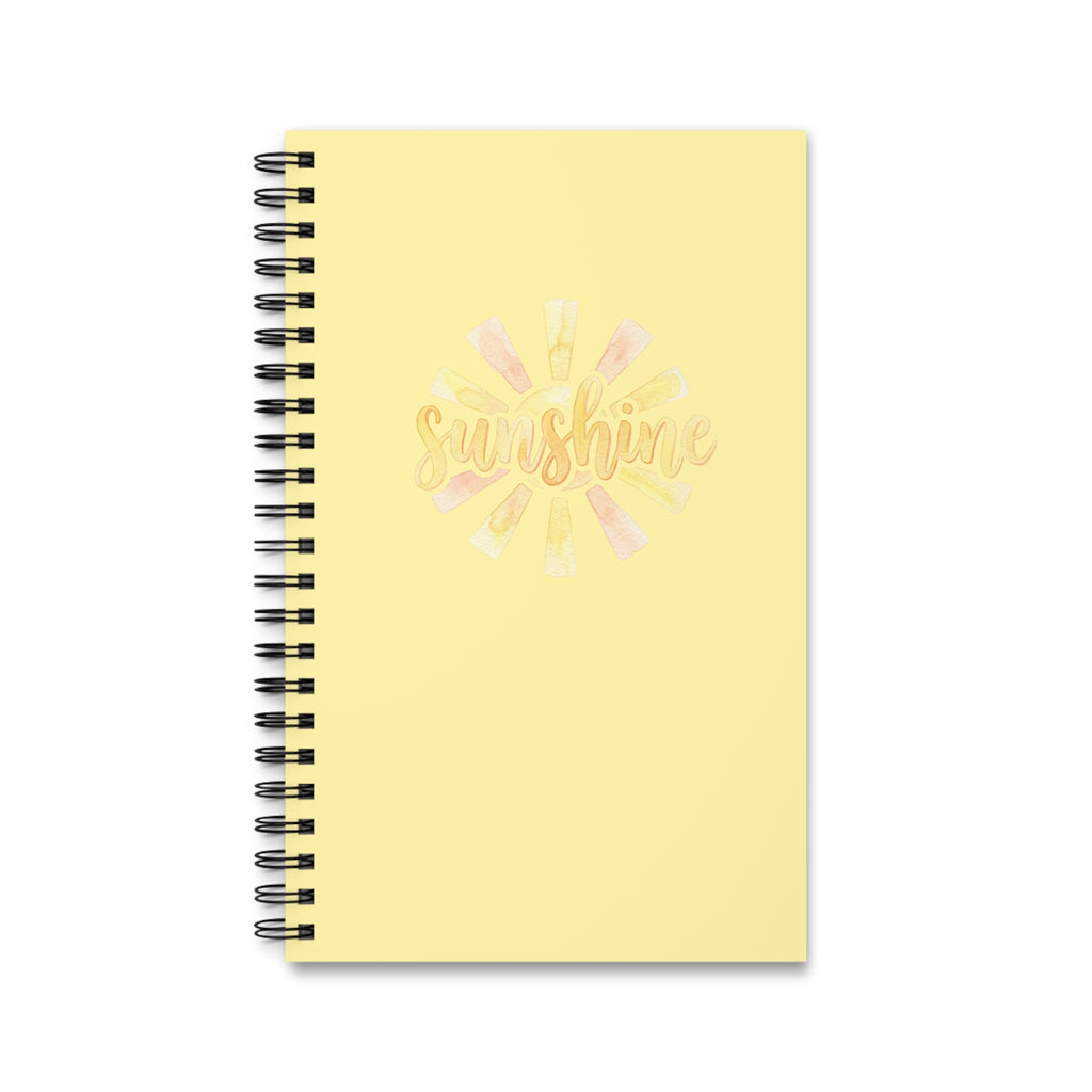 Sunshine Spiral Journal — Yellow Inspirational Notebook for Notes & Gratitude