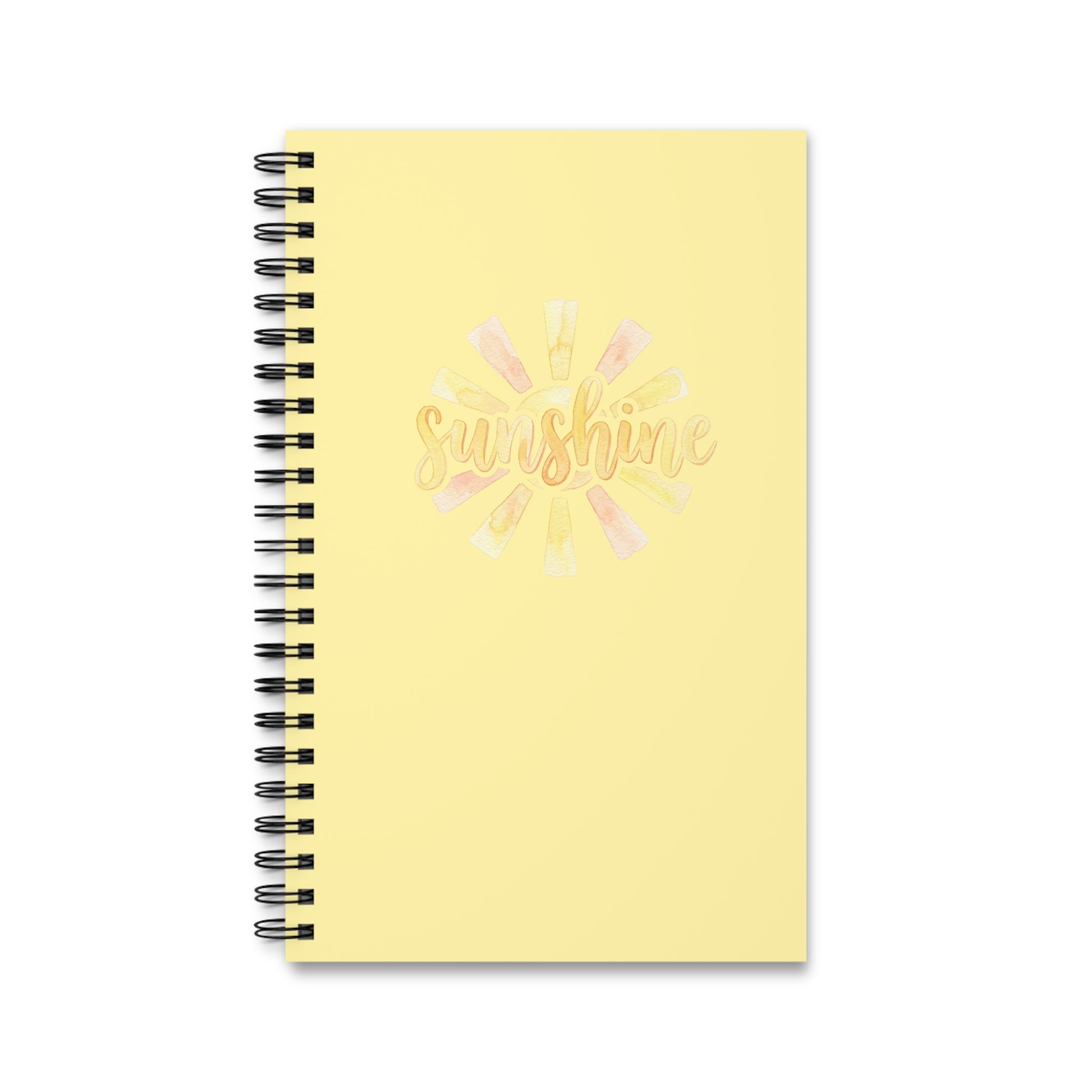 Sunshine Spiral Journal — Yellow Inspirational Notebook for Notes & Gratitude