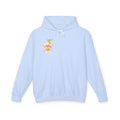 Lemon with Pink Bow Hoodie — Watercolor Fruit Graphic Lightweight Sweatshirt