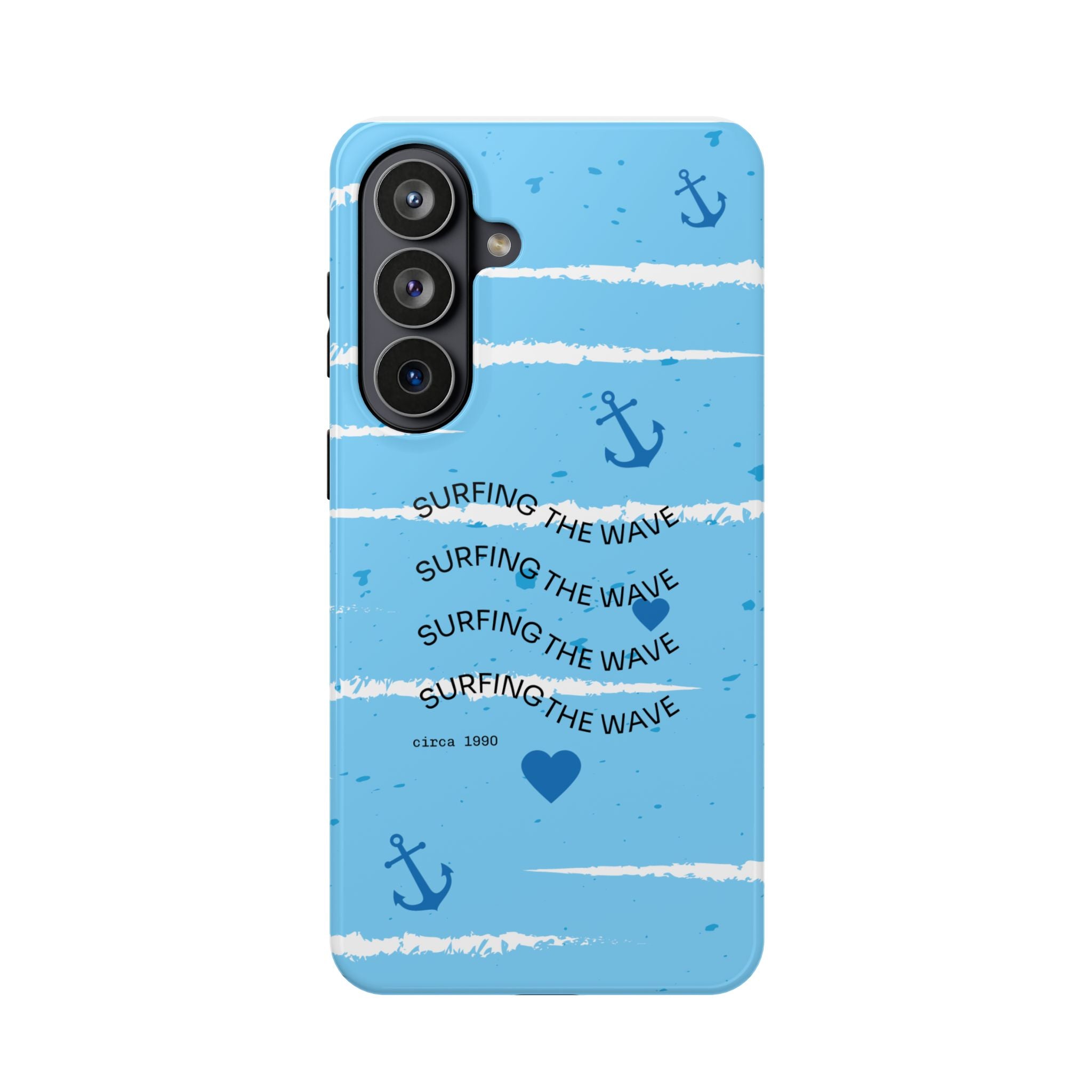 Surfing The Wave Blue Anchor Magnetic Phone Case — Impact‑Resistant, Magnetic iPhone Cover