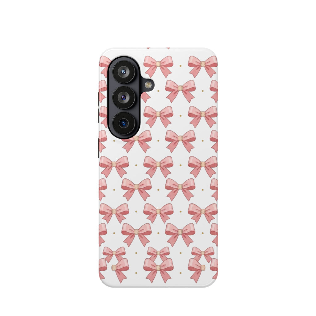 Pink Bow Pattern Magnetic Impact Phone Case — Protective iPhone Cover